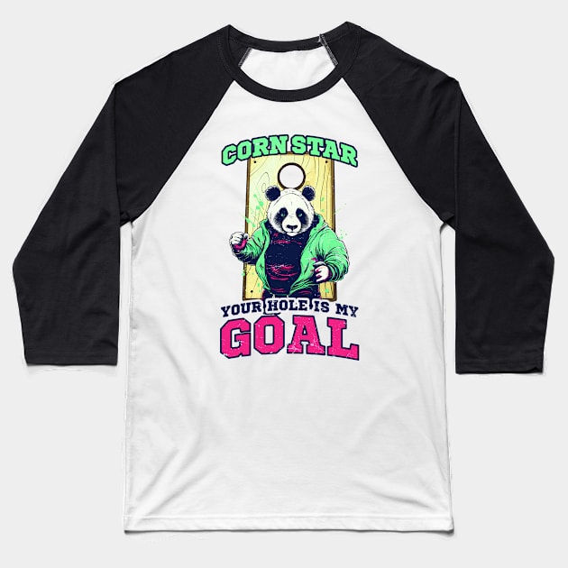 Cornhole Shirt | Corn Star Hole Goal Baseball T-Shirt by Gawkclothing